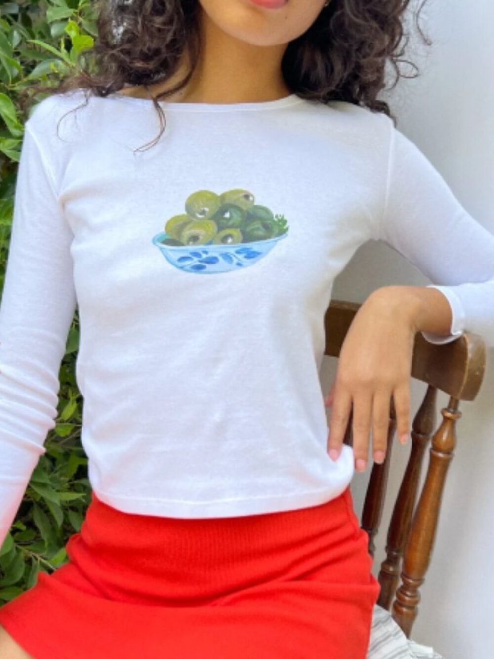 Dana Long Sleeve Tee - OLIVE BOWL - Lisa Says Gah - NWT - Picture 4 of 5